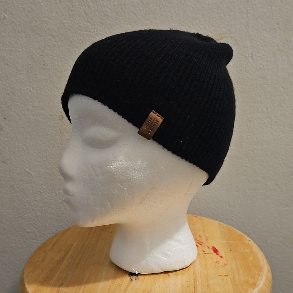 Roots Black Knit Beanie